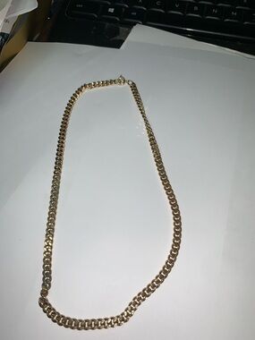 Gold-Tone Curb Chain Necklace